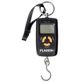 FLADEN Fishing - Digital Dual Display kg/lbs Electronic Fish and Luggage Scales - For Weighing Large Fish and Suitcases CE Approved (up to 35kg / 77lbs) [36-1625-35]