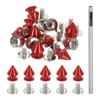 PATIKIL 12mm Studs for Clothing, 24 Sets Spikes for Clothes