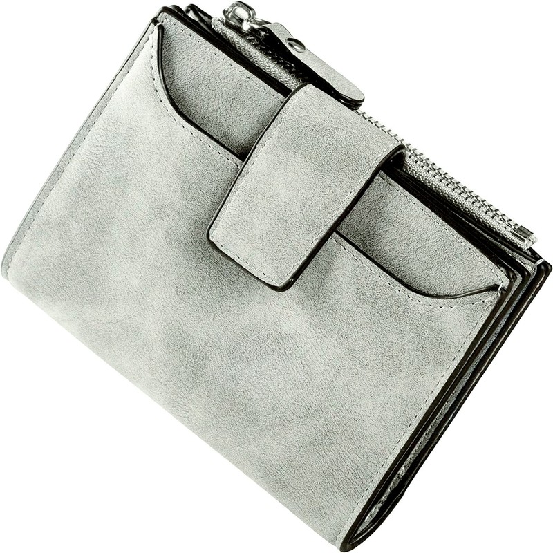 Cartera para Mujer Tipo Monedero N2347, Gris | Pequeña, Elegante,