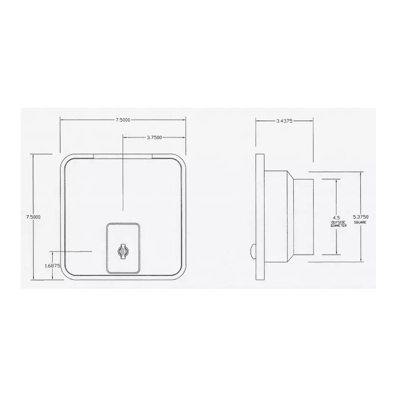 D&W 26" WHITE Maxi Tube 4 1/4" Diameter Sidewall Mount