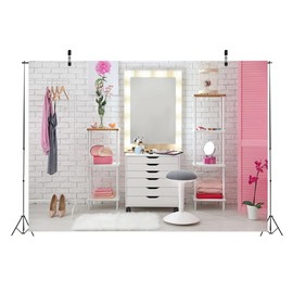 CORFOTO Fabric 5x4ft Modern Backdrop Theme Photography Industrial Style Loft Apartment Virtual Business Mansion for Video Call Mini Session Conference Zoom Meeting Background Poster Decor Curtain