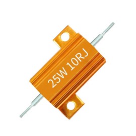 Aluminum Case Resistor 25W 10 Ohm Wirewound Gold Heat Dissipation For Power Supply,Inverter,Elevator Control