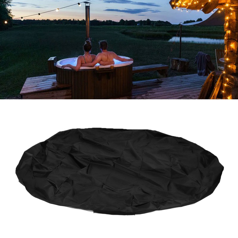 Swimming Pool Cover Dustproof Folding Insulation Pool Winter Black Cover