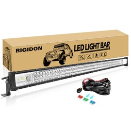 RIGIDON 52 Inch 675W Light Bar with Wire Harness, Triple Row Flood Spot Combo 67500LM LED Light Bar Waterproof Driving Boat Off-Road LED Work Light for ATV UTV Truck Roof Bumper