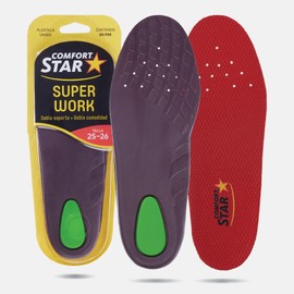 Plantillas Super Work: Comodidad y Soporte de Alto Rendimiento para Calzado de Seguridad y Deportivo, Tallas 29-30
