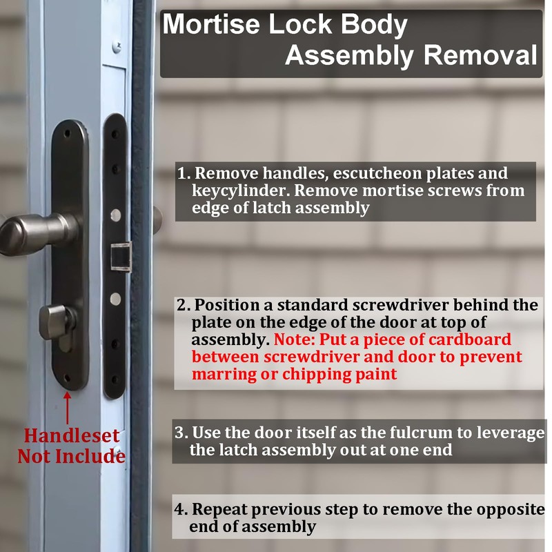 Eockatoo 2 Point Bolt Mortise Lock Body Replacement Parts Fit