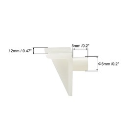 uxcell Plastic Shelf Support Pegs 20pcs 5mm Cabinet Shelf Clips Shelf Bracket Holder Peg for Kitchen Furniture Book Shelves Supplies