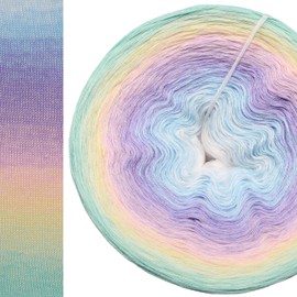 Märchenbraut Colour Gradient Yarn, 4 or 3 Ply, Bobbel Wool, Crochet, Knitting, Knitting Yarn (Pistachio Outside, Triple - 200 g/1000 m)