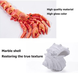 QINGMIAO 3D Printed Toys, 3D Printing Hermit Crab, Articulated Crab Finger Toys,Stress Relieving Toys, Home Office Decor Desk Toys Pet (Chameleon Red)