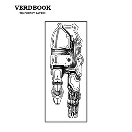 VERDBOOK Waterproof Temporary Tattoos: 2-Sheet Tattoo Kit with Realistic Body Stickers, Semi-Permanent Tattoos for Adults Lasting 7-15 Days – Safe for Men & Women, Mechanical fingers