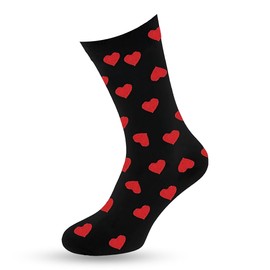AKH® Valentine's Day Men's Socks | One Size UK 6-10 | Novelty Heart Print Cotton Socks for Him | Comfortable and Festive Gift Idea for Valentine's Day