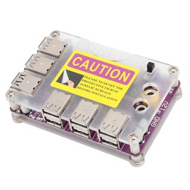 ATX Power Supply Board, 24 Pin, Acrylic Case Kit, 12 Ports USB 2.0 QC 2.0 QC 3.0 12V 9V 5V, Real Time Display, Firm Connection for LED Desk Lamps