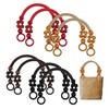 10 PCS Wooden Beaded Purse Handles, 5 Colors Rustic Bead