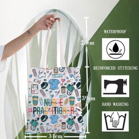 WZMPA - Bolsa de cosméticos para enfermeras y prácticas, regalo médico, para enfermeras, prácticas, graduaciones, maquillaje, con cierre, para regalo de agradecimiento, Enfermera practicante T, Bolsa