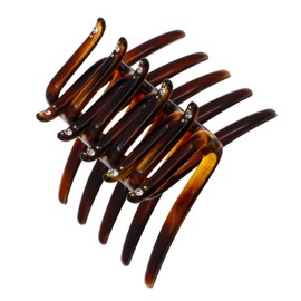 Camila Paris CP2634 2 inch French Two Sides Interlocking Comb, Tortoise Shell, Strong Hold Grip Hair Clips for Women, No Slip and Durable Styling Girls Hair Accessories, Made in France (Tortoise)