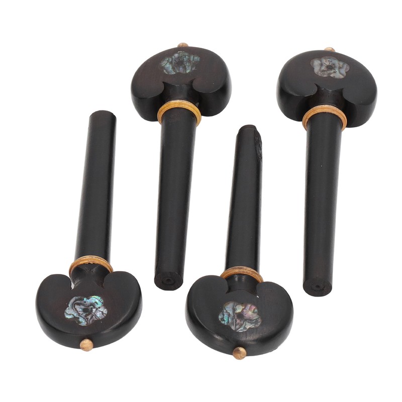 4PCS Fine Tune Peg Black Ebony Pre Punched Handmade Wear