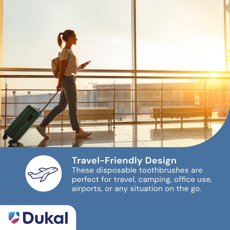 Dukal Fast Brush Pre-Pasted Disposable Toothbrushes (Box of 100)