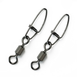 BLUEWING Conector giratorio de alta resistencia para pesca de agua salada, para señuelos de pesca de conexión rápida, 50 unidades, 110 libras