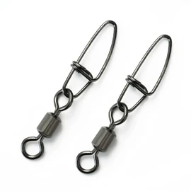 BLUEWING Conector giratorio de alta resistencia para pesca de agua salada, para señuelos de pesca de conexión rápida, 50 unidades, 110 libras