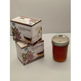 Therbal 2 CAJAS DE TE DE VALERIANA 50 SOBRES MAS UN CUARTO DE MIEL DE ABEJA