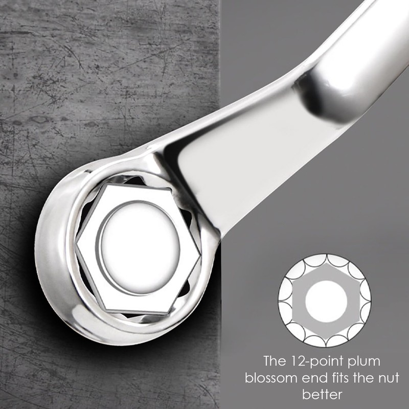 VBRHFRIF 2 Pieces of Wrenches, Steel Double-End Wrenches, Auto Repair