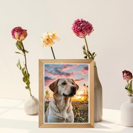 Diamond Painting Yellow Labrador Retriever 5D Diamond Art DIY Kits Full Round Drill Rhinestones Crystal by Number Embroidery Arts and Crafts for Living Room Bedroom Home Wall Decor 12x16 inch
