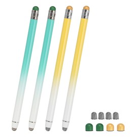 PATIKIL 4 Pcs Stylus Pens for Touch Screens, 2 in 1 High Sensitivity Universal Pen Capacitive Stylus for Phone Tablets Laptop Touch Screen Devices, Green Yellow
