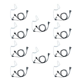 Covert Walkie Talkies Earpiece Headset with Mic PTT Compatible with Midland GXT1000VP4 LXT500VP3 GXT1050VP4 GXT1000XB with Acoustic Tube,10 Pack