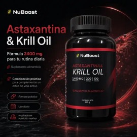 Astaxantina Cápsulas Con Krill Oil 2400 Mg 200 Piezas