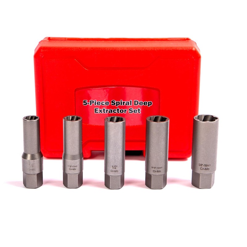 TGHLMH 5 Piece spiral type deep extractor set, for removing