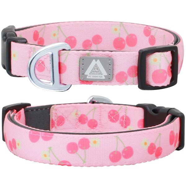 JC HOUSE Small Dog Collar with Reflective Logo and Soft