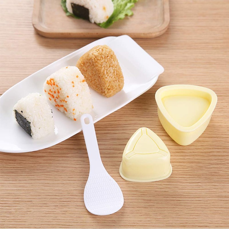 DIMVKA Onigiri Mold, 2 Pack Rice Ball Mold, Triangle Sushi