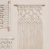 Mkouo 2 Pieces Macrame Woven Wall Hanging Boho Chic Bohemian