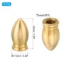 PATIKIL M10 Thread Lamp Finial Cap Knob, 2 Pack Brass