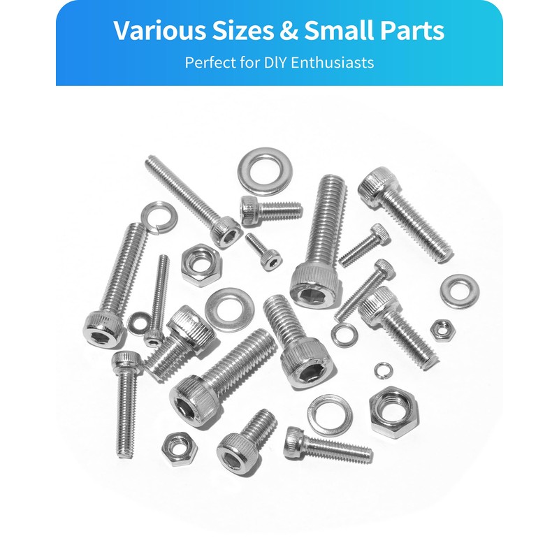 DIVANC Metric Screw Assortment, 2000PCS Metric Bolt Assortment Kit M2