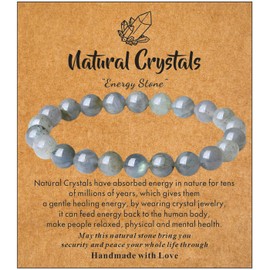 XIANNVXI Crystal Bracelet Women Men Pearl Bracelet Gemstones Healing Stones Bracelet Beads Elastic Bracelets Natural Stone Jewellery, Stone