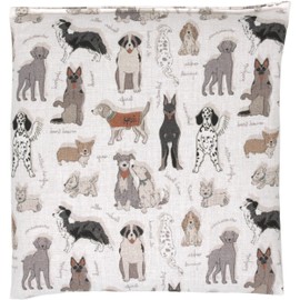 Organic Spelt Cushion 24 x 24 cm Organic Filling & Organic Fabric Love Dogs Heat Cushion Grain Cushion