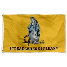 Cayyon I Tread where I Please Flag Banner Outdoor Indoor Decoration Flag 3x5Feet Double Stitched Polyester with Brass Grommets