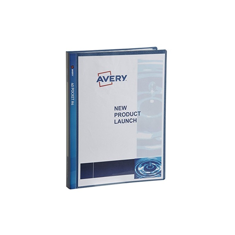 Avery Navy Insert Cover Display Book, 40 Pockets (47935)