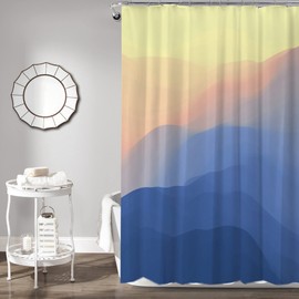Innovation and Originality Premium Quality Shower Curtain - Original and 2X Thicker - with Double Roller Metal Hooks (Smoky Mountain)