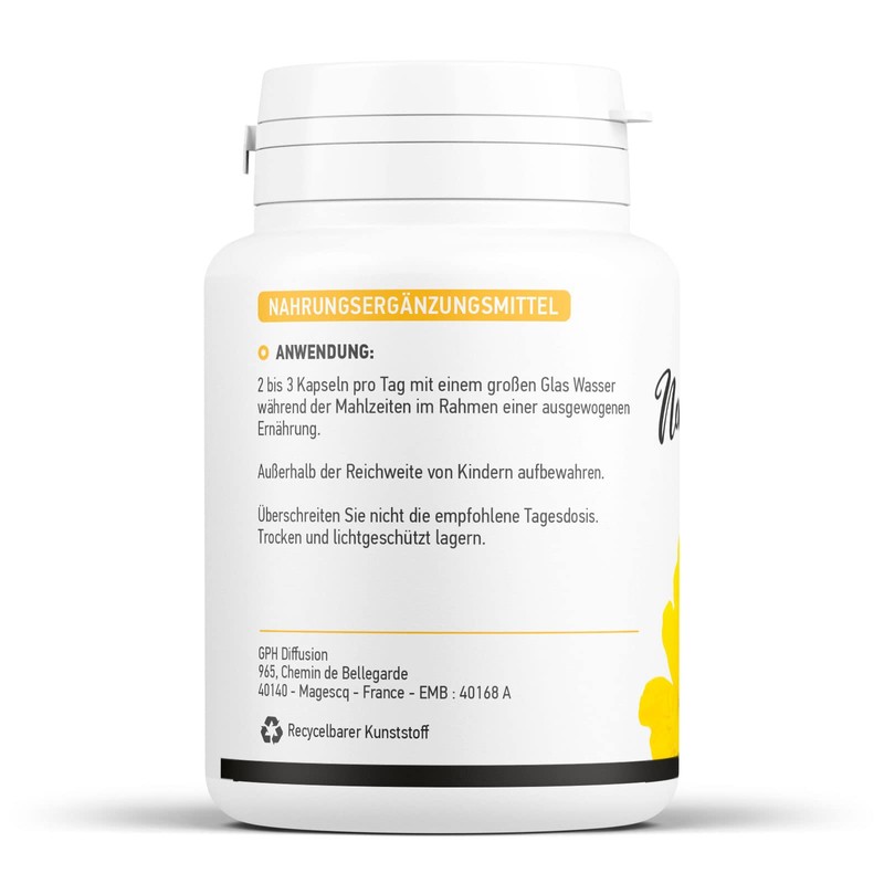 Organic Evening Primrose Oil 503 mg 100 Cold-Pressed Oil Capsules