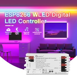 GLEDOPTO WLED Controler Mic Supported Digital LED Strip IC Model WS2811, WS2812, WS2812B, FL19038, SK6812, SM16703P, SM16703SP3,