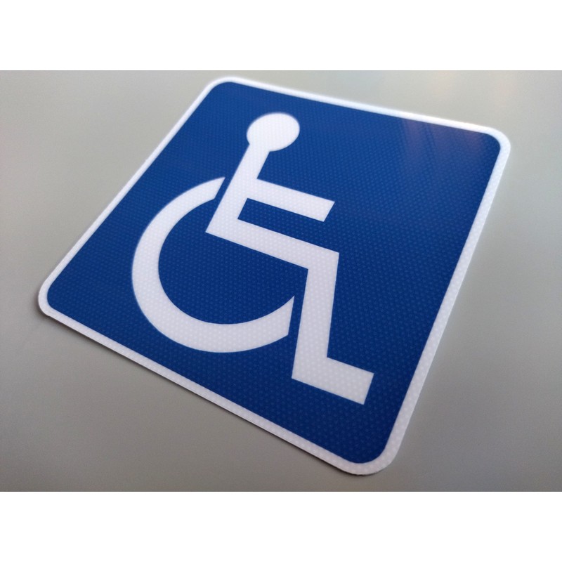 Disabled Facilities (Wheelchair) Mark, Removable From Inside Window, Suction Cup