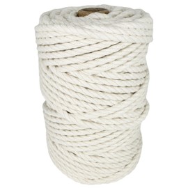 Macrame Cord Cotton 6 mm x 45 m for Macrame Crafts, Toys, Restoration, Crafts, Packaging, Gardening, Natural
