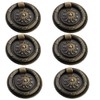 Jinyuanchao Drop Ring Handles Dresser Ring Pull Brass Oil-Rubbed Bronze