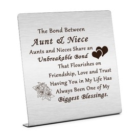Home Decorative Signs for Aunt Gift for Aunt from Niece and Nephew Thank You Gifts for Aunt Home Office Desk Decor Sign Appreciation Gifts for Auntie Best Auntie Gifts Mother's Day Gifts