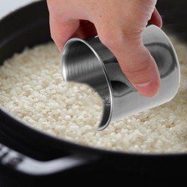 Kichvoe Rice Measuring Cup Stainless Steel Measuring Cup 120ml Rice Cooker Measuring Cup Metal Measuring Cup Kitchen Gadgets for Dry and Liquid Ingredients