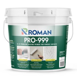 Roman PRO-999 Rx-35 Wallpaper Primer and Sealer - Bonding Primer for Wallcoverings and Home Improvement, Water-based - 1 Gallon, Clear