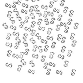 AIEX 600 Pieces S Clips Loom Bands Clips Rubber Band Kit Plastic Connectors for Bracelets and DIY Craft Making (Clear)