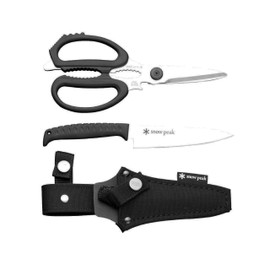 Snow Peak Kitchen Scissors Set - Garlic Press, Bottle Opener, Meat Tenderizer, Nut Cracker